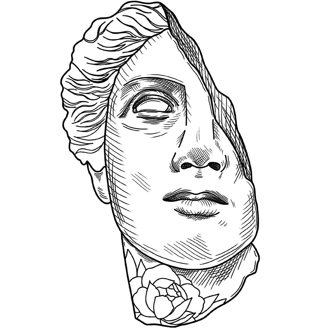 Tattoos idea for guys - broken statue 7