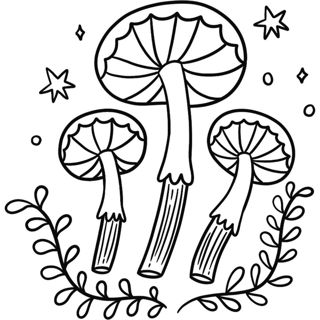 Male tattoo ideas - assisted mushroom trip 21