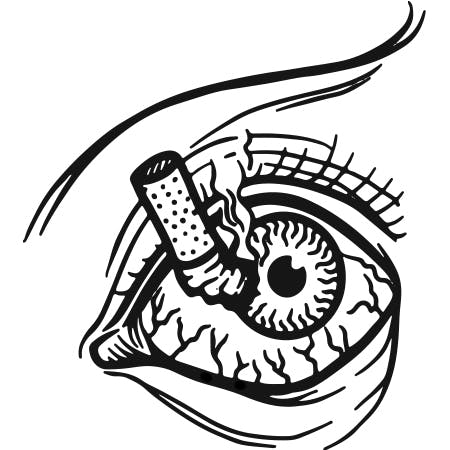 Tattoo ideas guys - cig burn to the eye 13