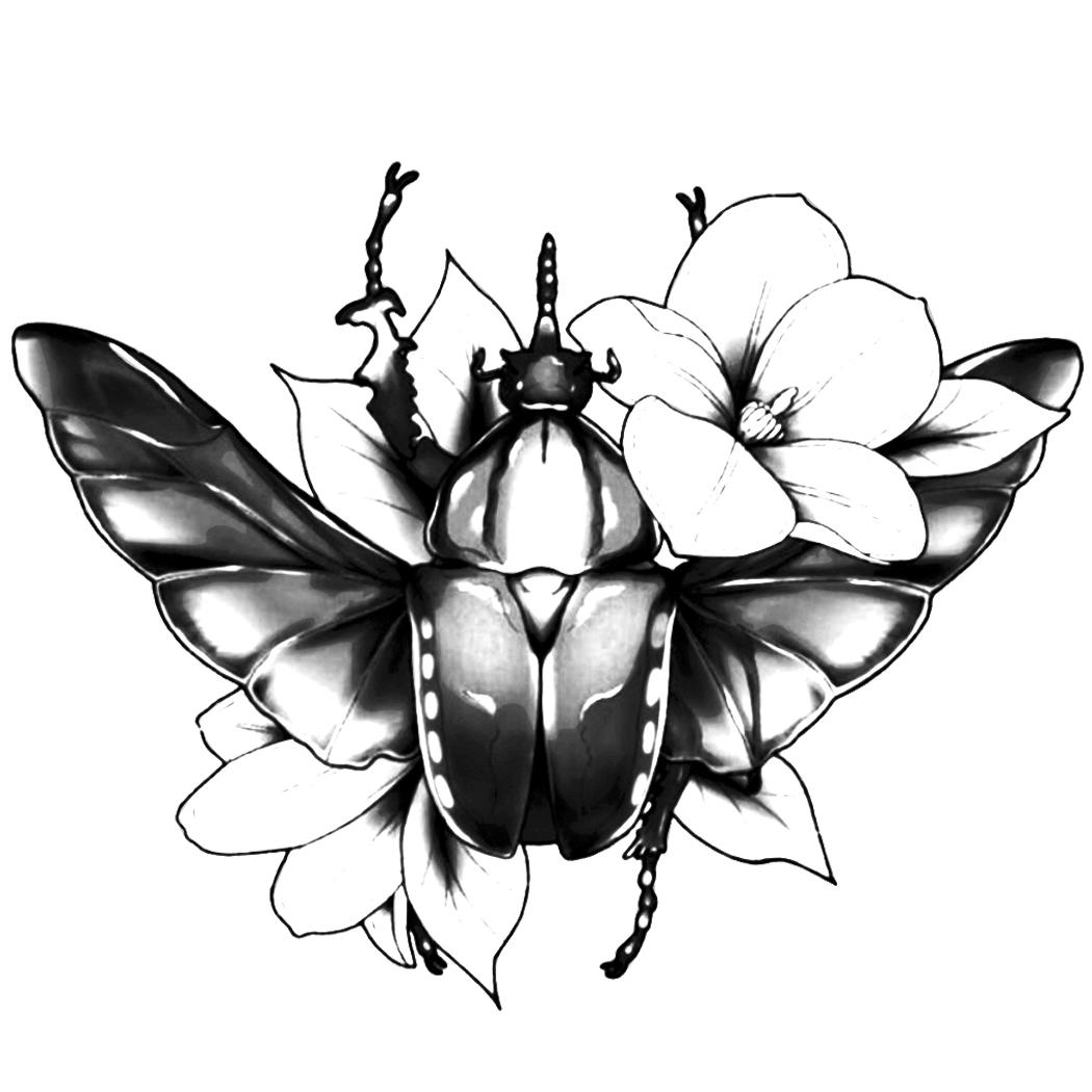 Pictures of tattoos - blooming beetle 17