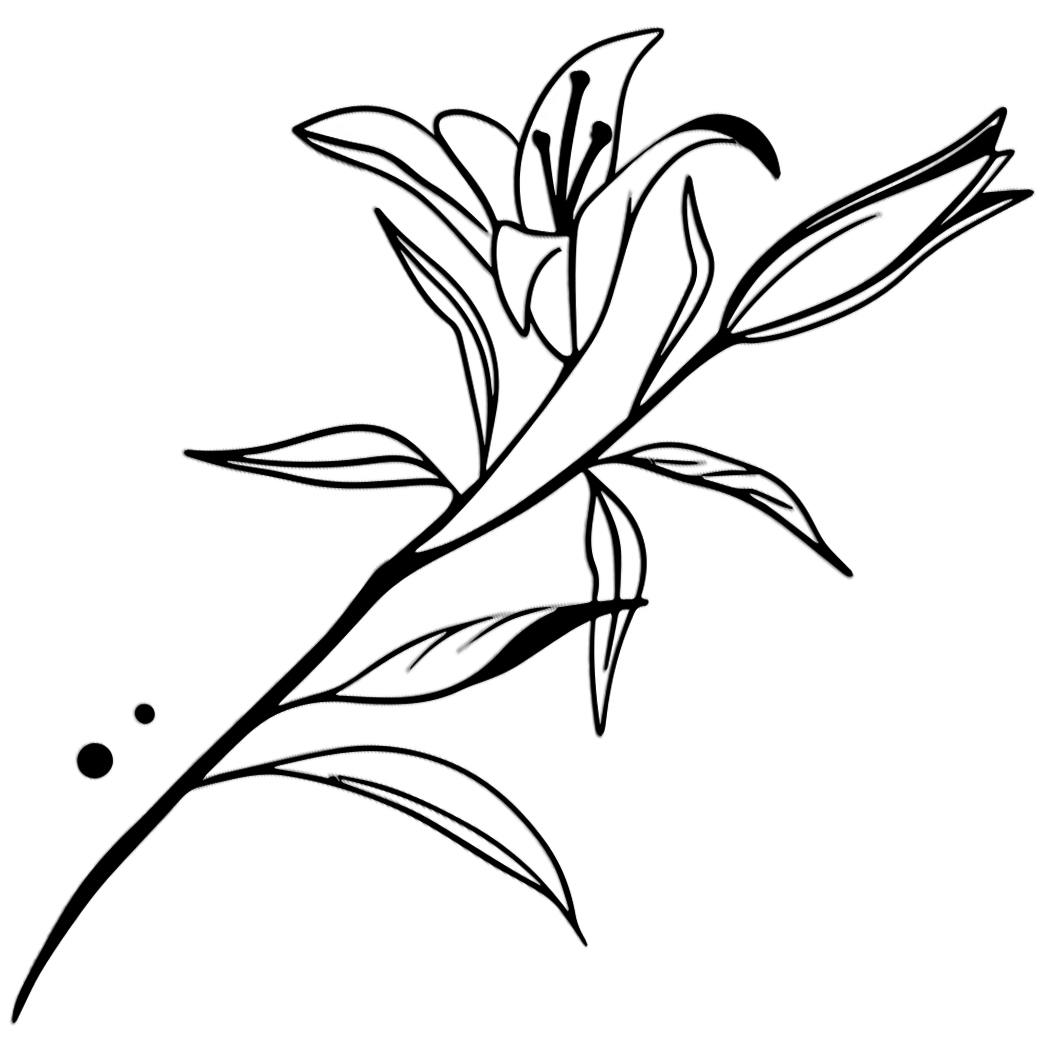 Tattoos design - blooming lilies 7