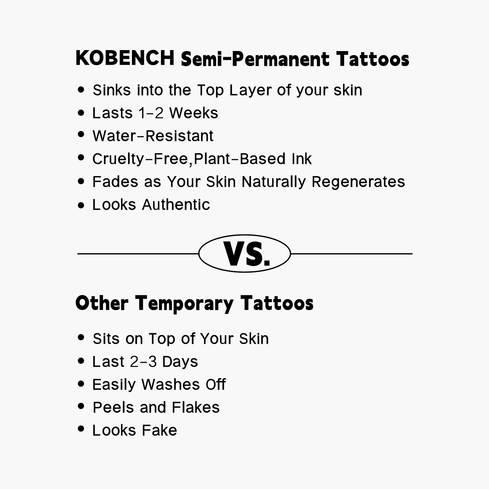 Kobench temporary tattoos vs other temporary tattoos 1