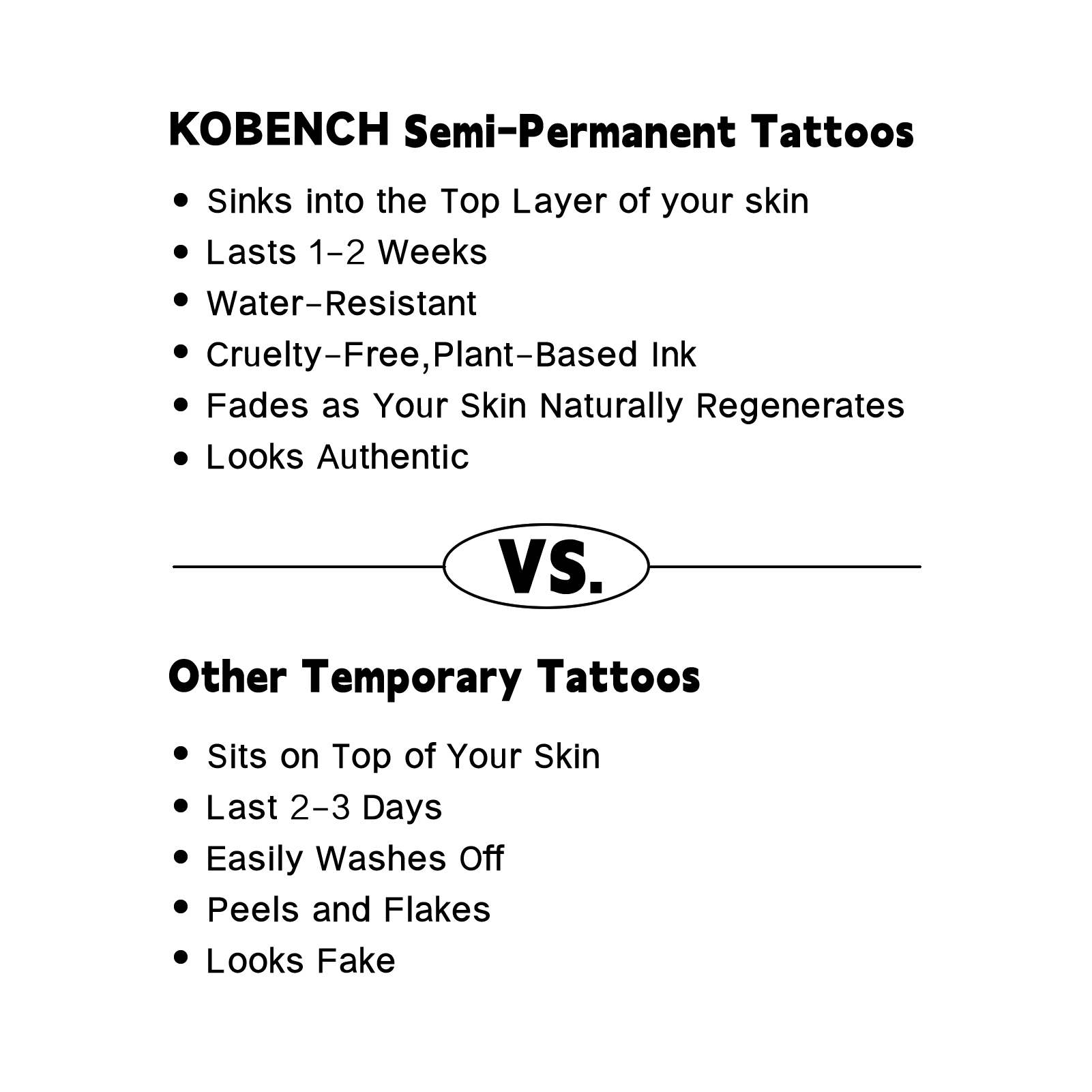 Kobench temporary tattoos vs other temporary tattoos 3