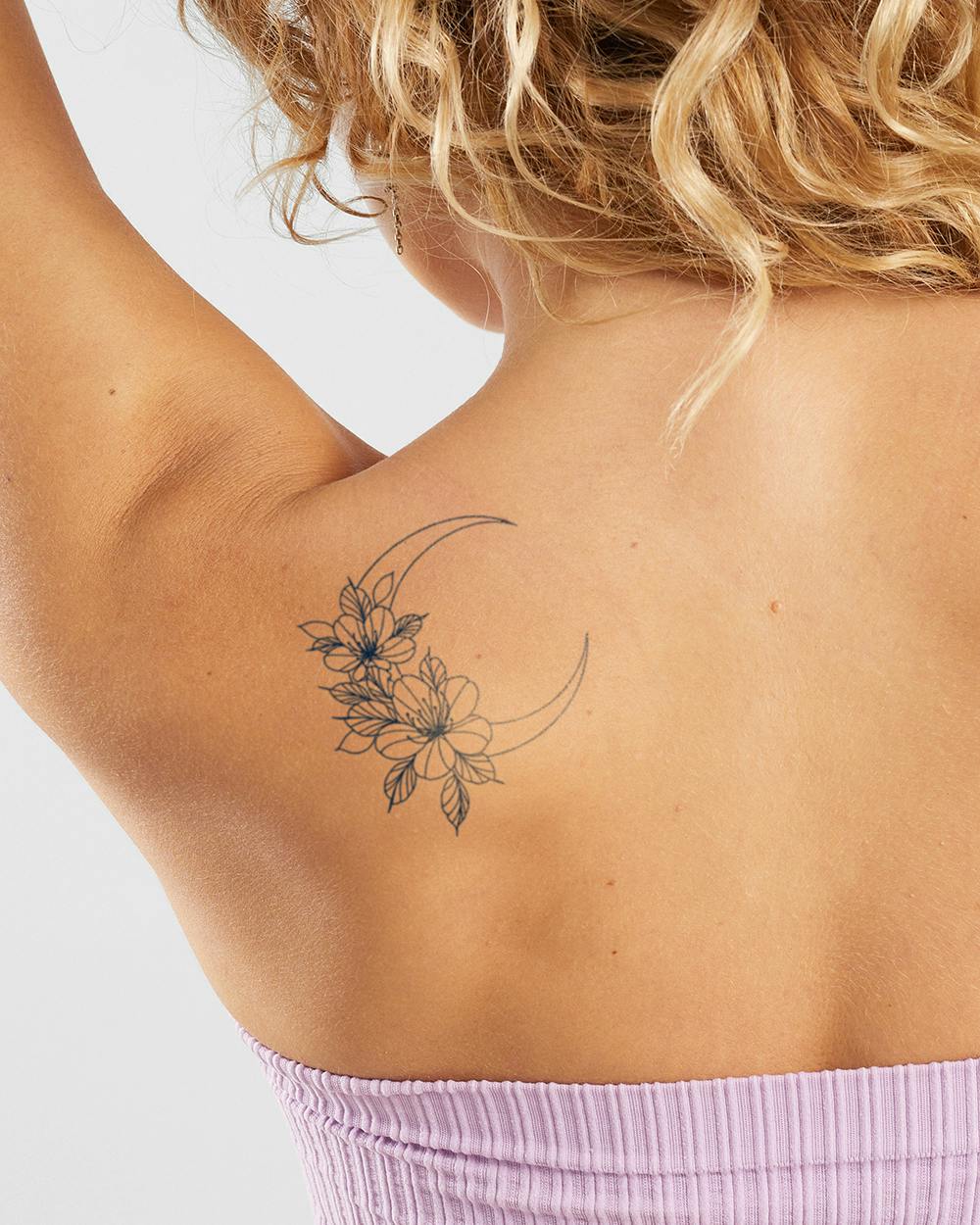 Style tattoos - bloomed moon 3