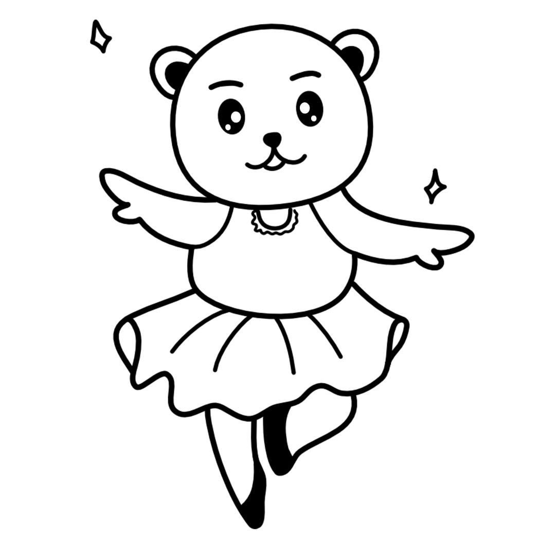 Tattoos Ideas For Moms - Ballerina Bear 1