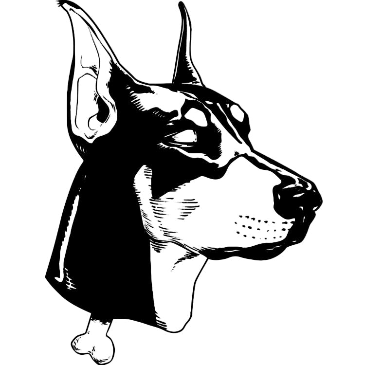 Upper Arm Tattoo Ideas - Dapper Doberman 1