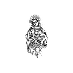 Holy Chinese Dragon Holding Skull