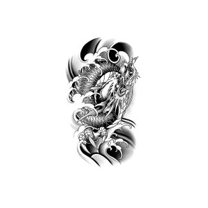 Traditional Dragon In The Waves