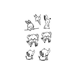 Ice Cream Rabbit Bear Elephant