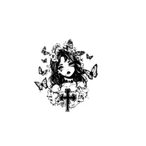 Girl Cross Butterfly