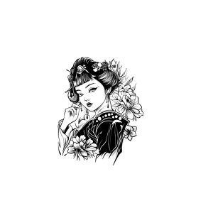 Japanese Woman Flowers