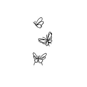 Three Flying Butterflies