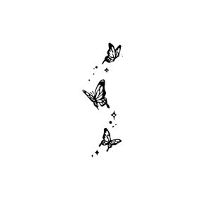Three Flying Butterflies