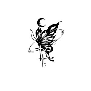 Flying Butterfly Star Moon