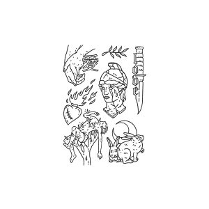 Dagger Rabbit Statue