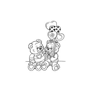 The Little Bear Holding This Love Balloon