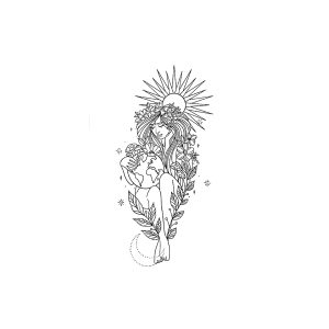 Girl Holding The Earth HC-BB-647