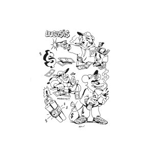 Cartoon Dollar Mouse Time Bomb