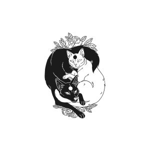 Black Cat White Cat Yin And Yang