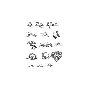 Waves, Mountains, Moon