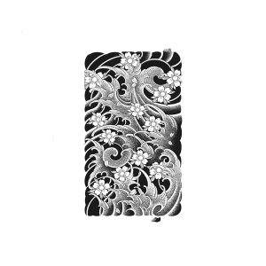 Japanese Style Cherry Blossom Waves