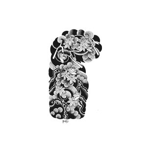 Japanese Style Cherry Blossom Wave Right Arm