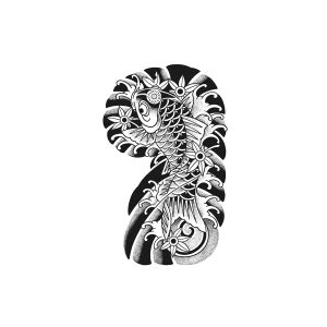 Japanese Style Cherry Blossom Wave Left Arm