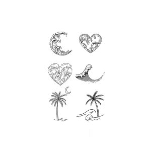 Heart-Shaped Coconut Tree On The Sea