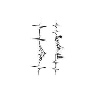 Heartbeat Mountains And Trees