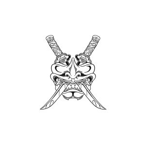 Dual Blade Demon Mask