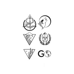 Dog, Waves, Trees, Trident