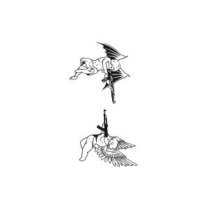 Angel And Devil With Guns