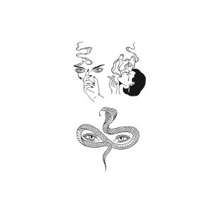 Snake Smoking Woman