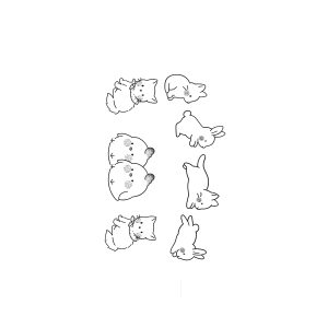 Kitten, Rabbit And Chicken