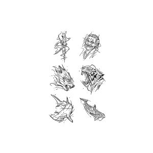 Clown Whale Wolf Tiger