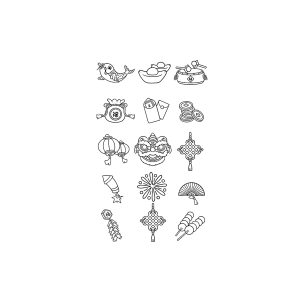 Carp Copper Coin Drum Chinese Knot Lantern