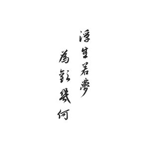 Chinese Characters Fu Sheng Ruo Meng