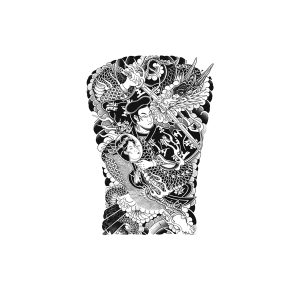 Japanese Man Dragon Sword