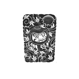 Japanese Style Leaves Waves