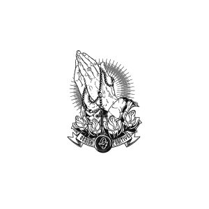 Rose Prayer Hands Cross