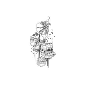 Coconut Tree Bus Bird