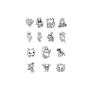 Cartoon Flame Animals