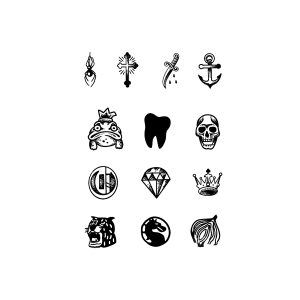 Skull Crown Diamond Dagger Cross