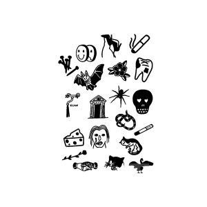 Bat Spider Skull Swan