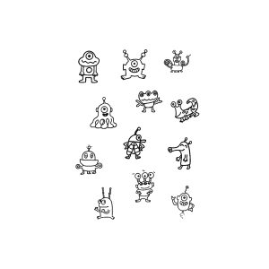 Cartoon Alien Strange Weird