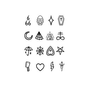 666 Spider Web Umbrella Love Lightning