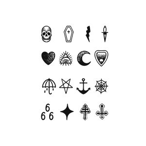 Lightning Anchor Cross 666 Spider Web