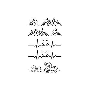 Flame Heartbeat Heart Wave