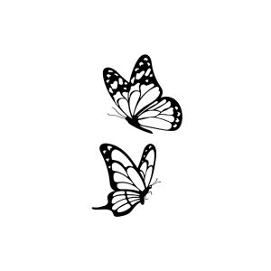 Two Flying Butterflies SS-CB-C-007