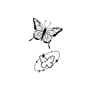 Two Flying Butterflies SS-CB-C-017